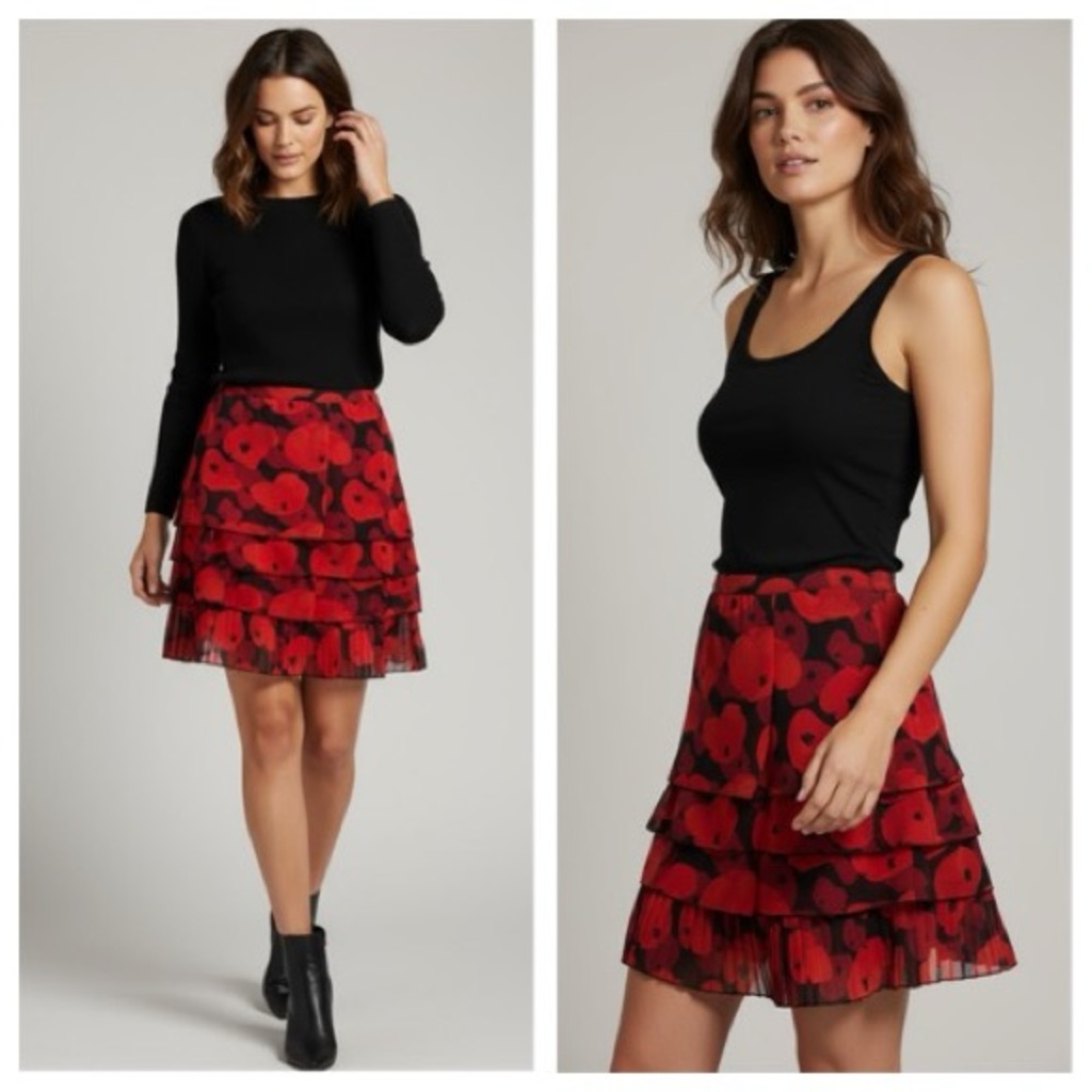 COPY - CORTEFIEL skirt in black and red